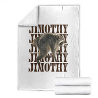 Jimothy The Raccoon Throw Blanket Vintage Trash Panda Animal Lover Gift