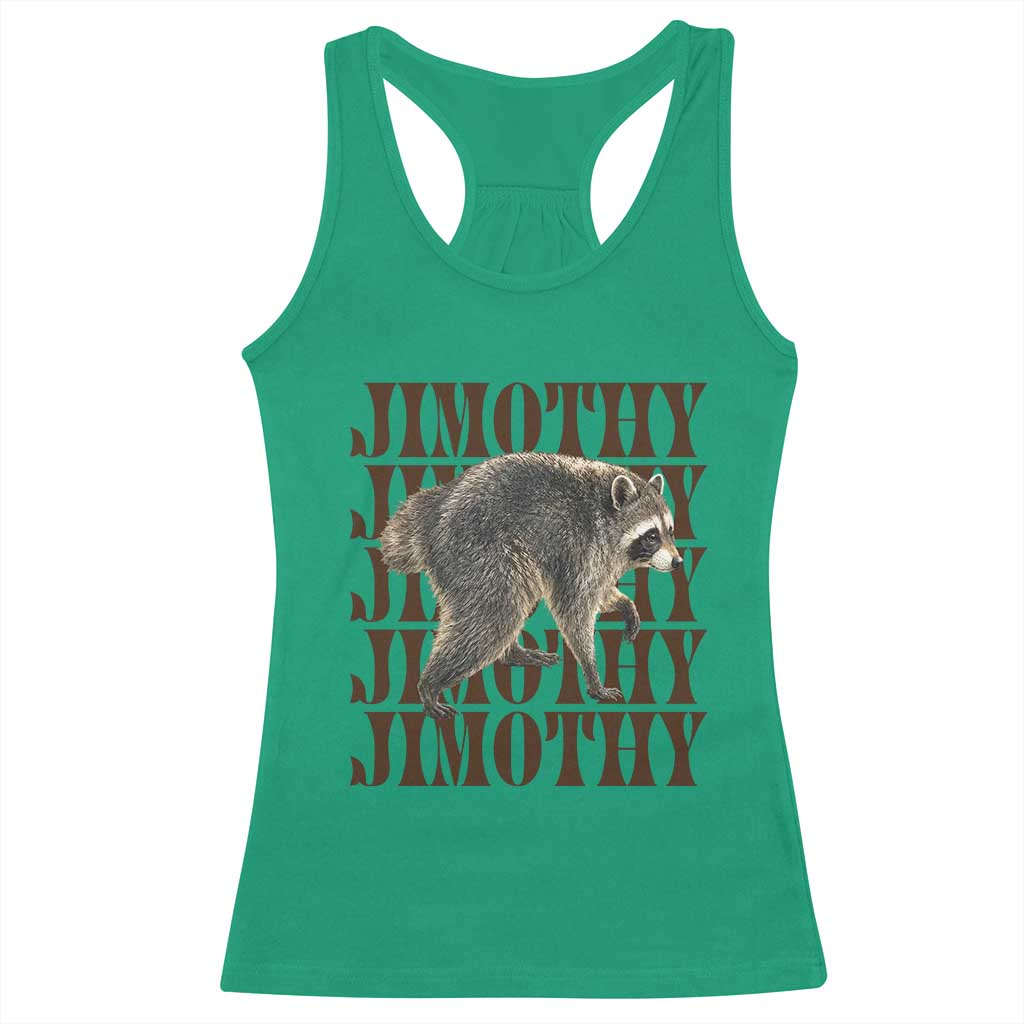 Jimothy The Raccoon Racerback Tank Top Vintage Trash Panda Animal Lover Gift