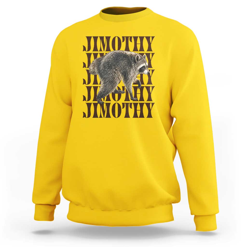 Jimothy The Raccoon Sweatshirt Vintage Trash Panda Animal Lover Gift