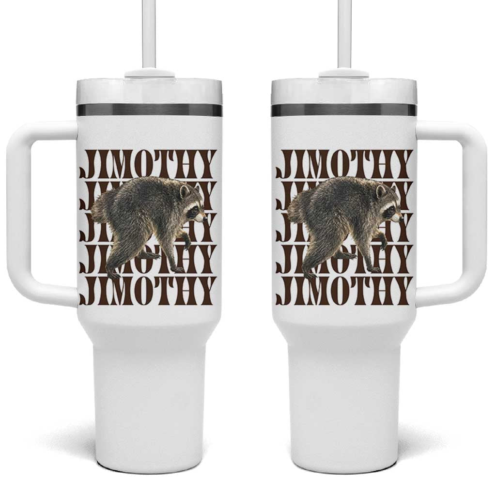 Jimothy The Raccoon Tumbler With Handle Vintage Trash Panda Animal Lover Gift