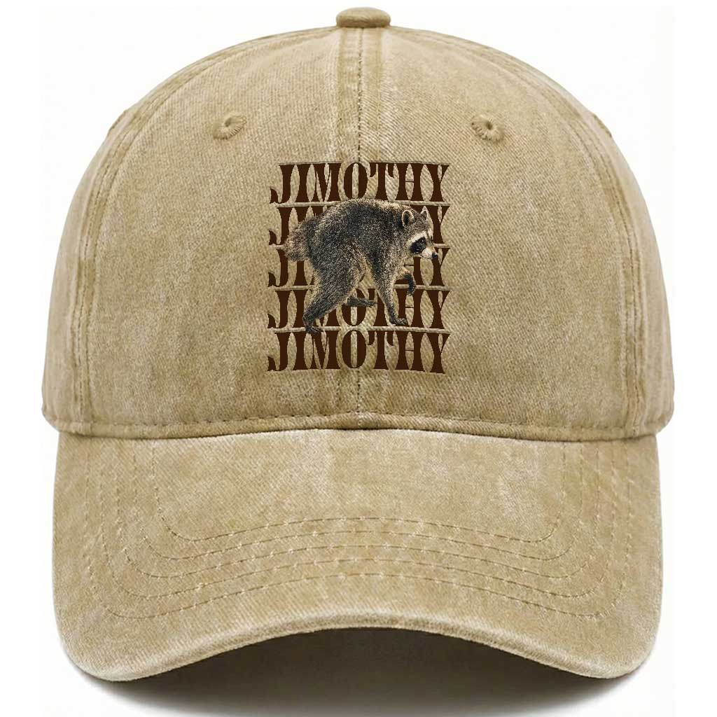 Jimothy The Raccoon Washed Cotton Baseball Cap Vintage Trash Panda Animal Lover Gift