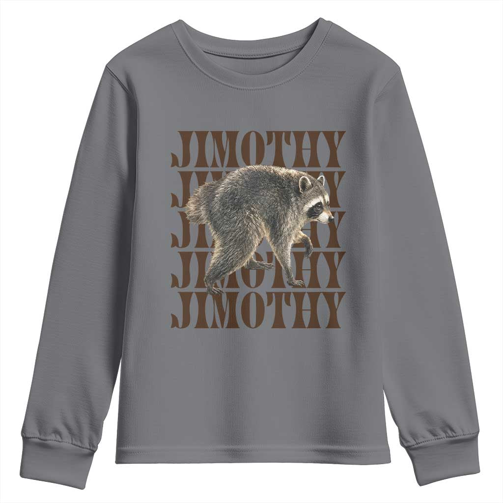 Jimothy The Raccoon Youth Sweatshirt Vintage Trash Panda Animal Lover Gift