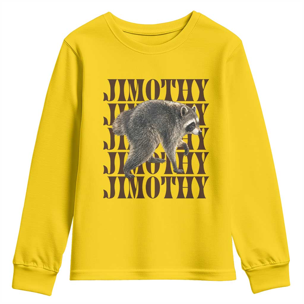 Jimothy The Raccoon Youth Sweatshirt Vintage Trash Panda Animal Lover Gift