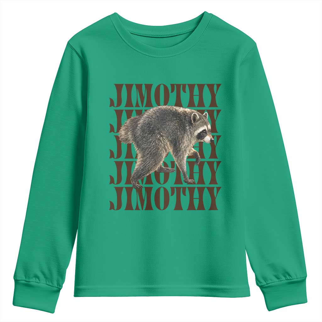 Jimothy The Raccoon Youth Sweatshirt Vintage Trash Panda Animal Lover Gift