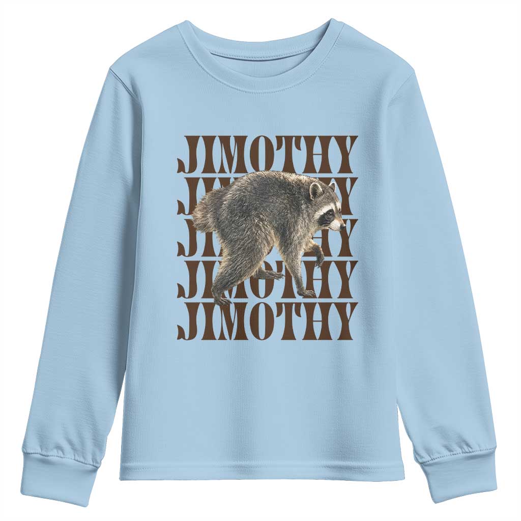 Jimothy The Raccoon Youth Sweatshirt Vintage Trash Panda Animal Lover Gift