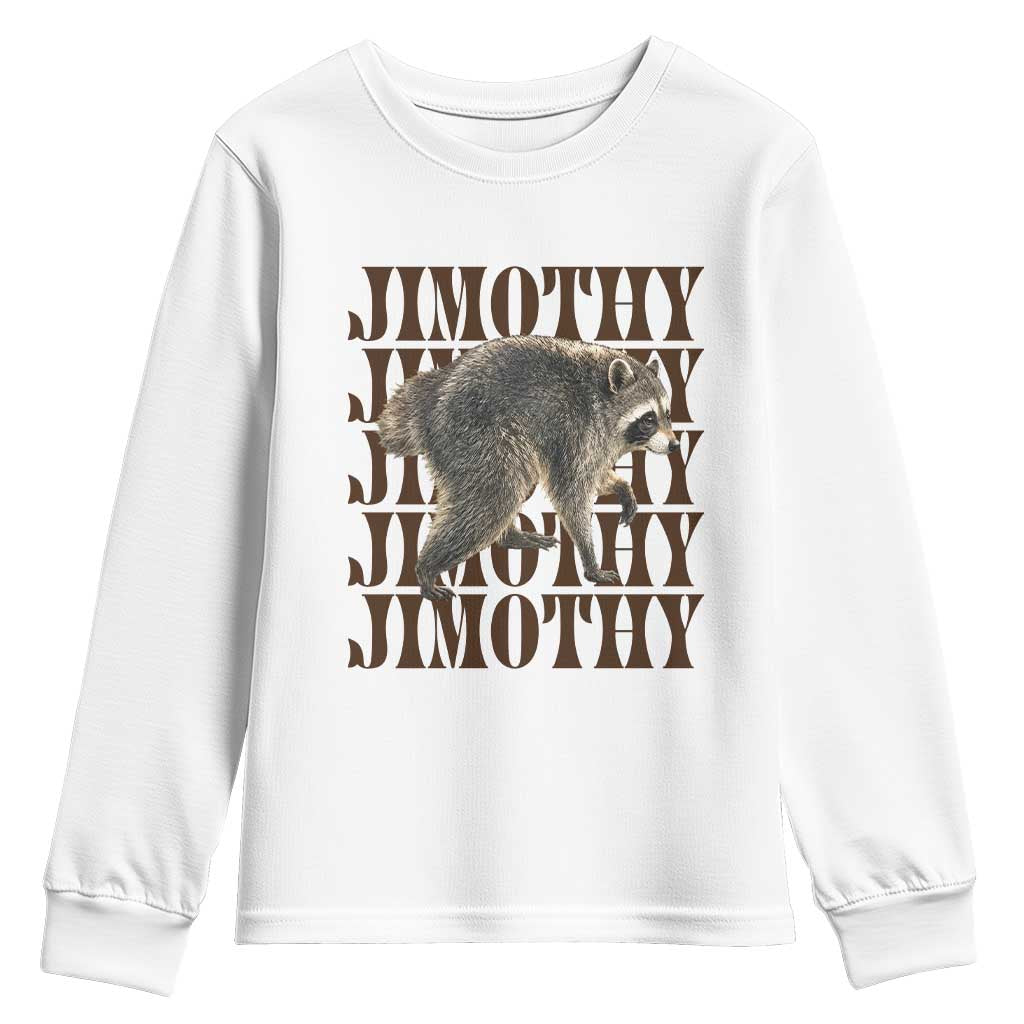 Jimothy The Raccoon Youth Sweatshirt Vintage Trash Panda Animal Lover Gift