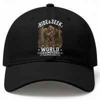 Bigfoot Jimothy The Raccoon Cryptid Animal Friendship Baseball Cap Hide And Seek World Champions
