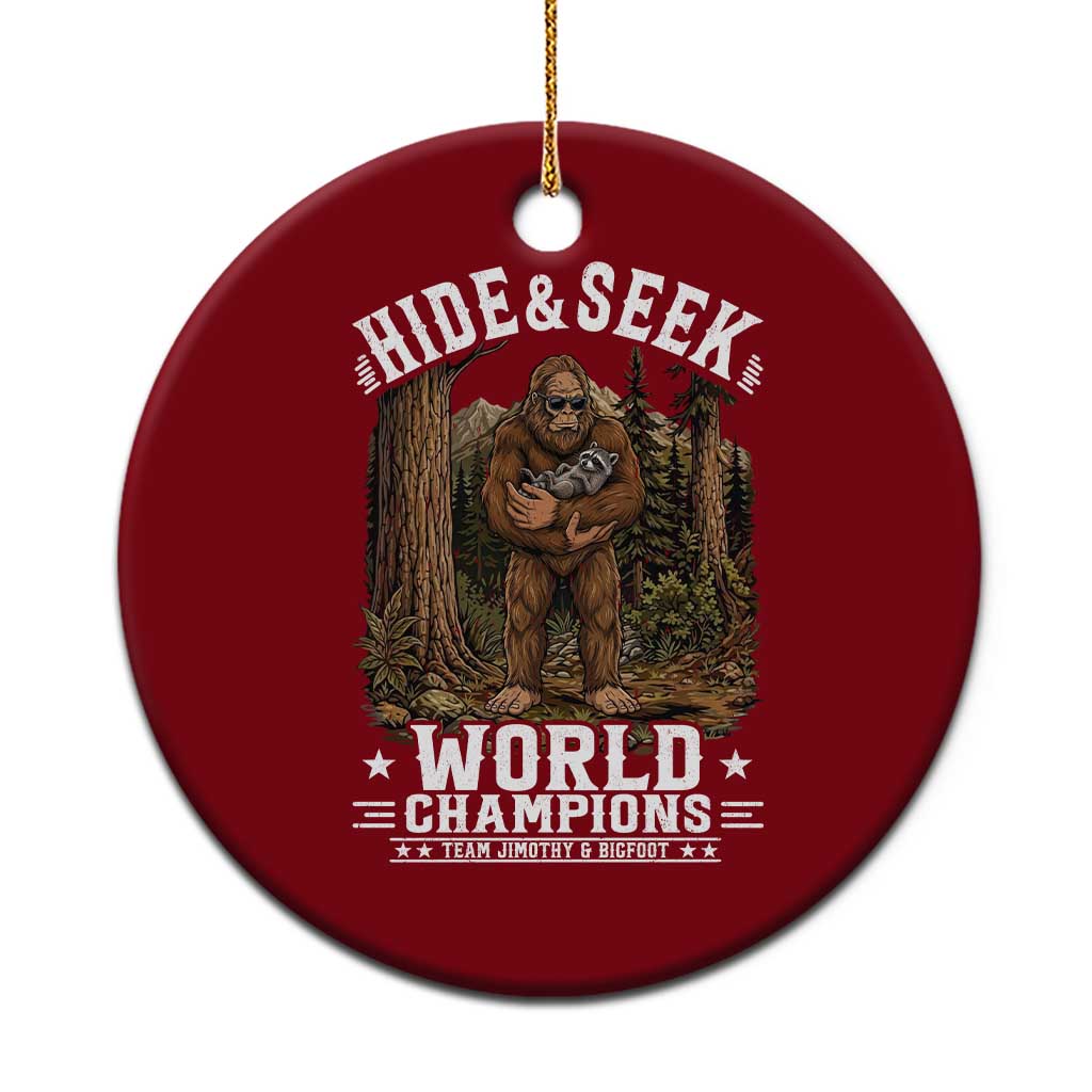 Bigfoot Jimothy The Raccoon Cryptid Animal Friendship Ceramic Ornament Hide And Seek World Champions