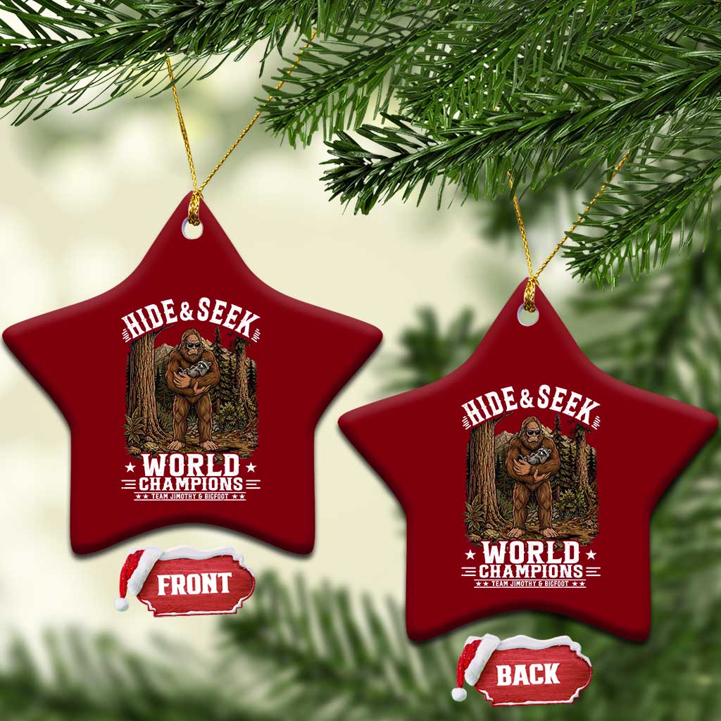 Bigfoot Jimothy The Raccoon Cryptid Animal Friendship Ceramic Ornament Hide And Seek World Champions