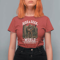 Bigfoot Jimothy The Raccoon Cryptid Animal Friendship T Shirt For Women Hide And Seek World Champions