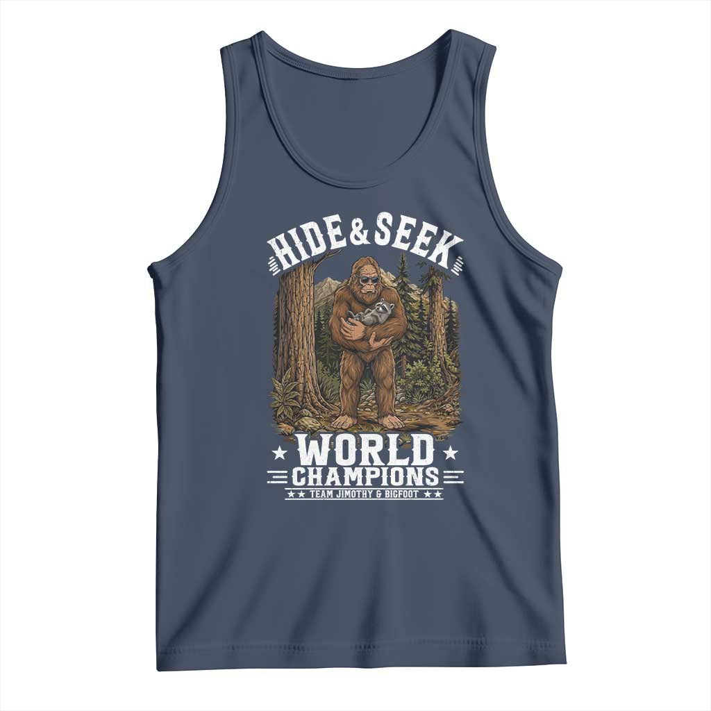 Bigfoot Jimothy The Raccoon Cryptid Animal Friendship Tank Top Hide And Seek World Champions