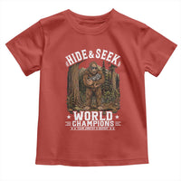 Bigfoot Jimothy The Raccoon Cryptid Animal Friendship Toddler T Shirt Hide And Seek World Champions