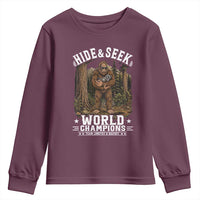 Bigfoot Jimothy The Raccoon Cryptid Animal Friendship Youth Sweatshirt Hide And Seek World Champions