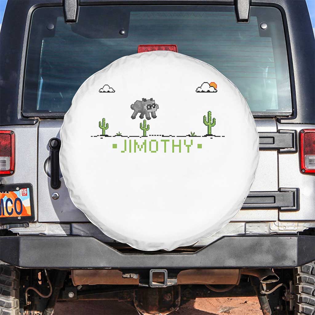 Funny Jimothy The Raccoon Spare Tire Cover Pixel Art Retro Gaming Trash Panda Meme