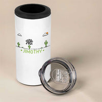 Funny Jimothy The Raccoon 4 in 1 Can Cooler Tumbler Pixel Art Retro Gaming Trash Panda Meme