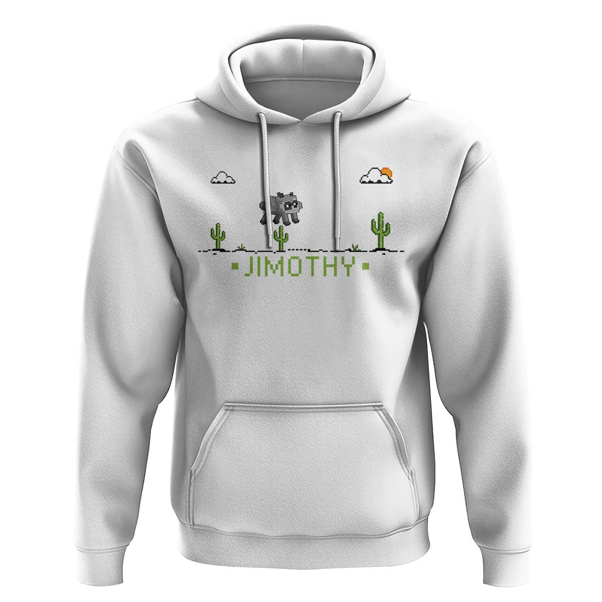 Funny Jimothy The Raccoon Hoodie Pixel Art Retro Gaming Trash Panda Meme