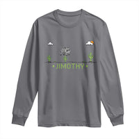 Funny Jimothy The Raccoon Long Sleeve Shirt Pixel Art Retro Gaming Trash Panda Meme