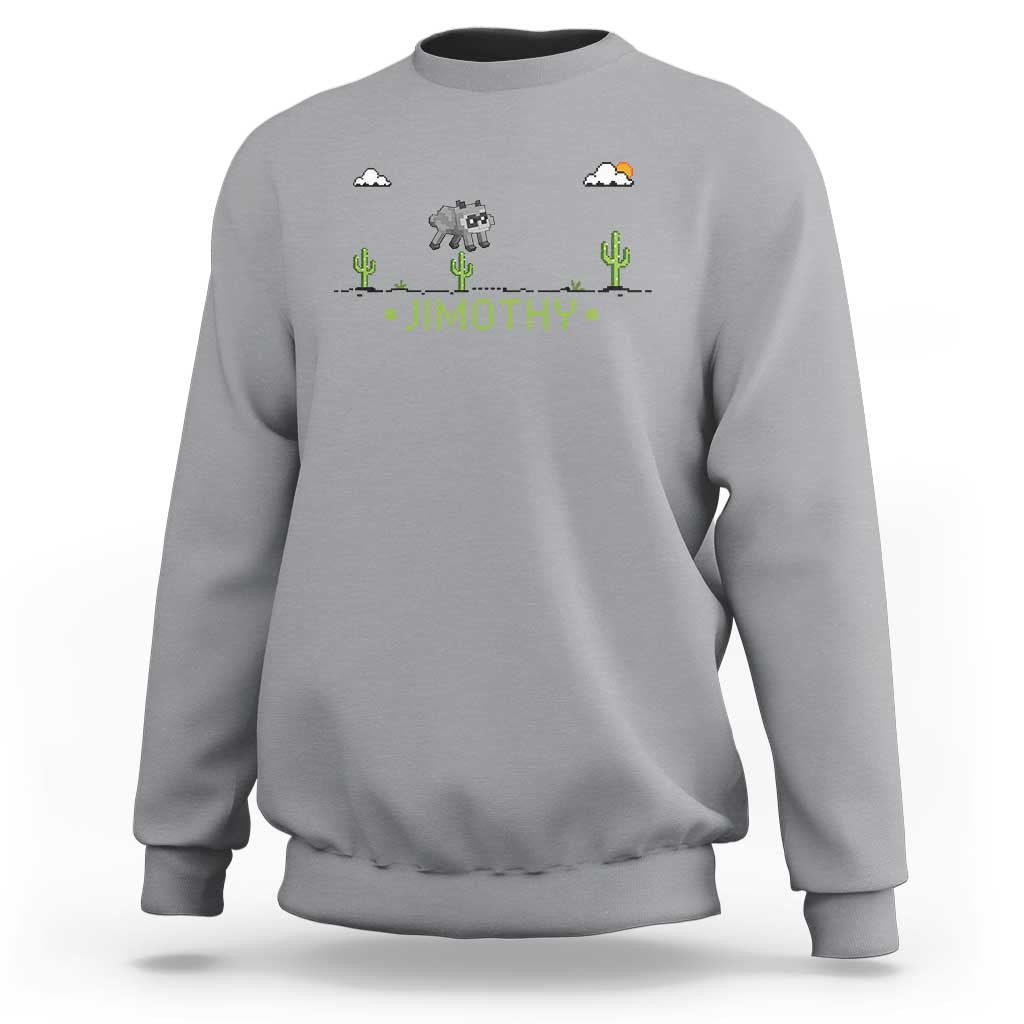 Funny Jimothy The Raccoon Sweatshirt Pixel Art Retro Gaming Trash Panda Meme