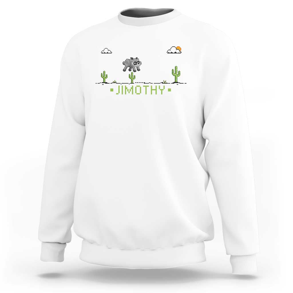 Funny Jimothy The Raccoon Sweatshirt Pixel Art Retro Gaming Trash Panda Meme