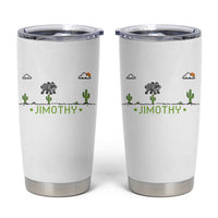 Funny Jimothy The Raccoon Tumbler Cup Pixel Art Retro Gaming Trash Panda Meme