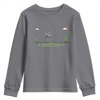Funny Jimothy The Raccoon Youth Sweatshirt Pixel Art Retro Gaming Trash Panda Meme
