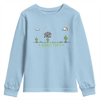 Funny Jimothy The Raccoon Youth Sweatshirt Pixel Art Retro Gaming Trash Panda Meme