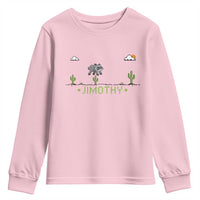 Funny Jimothy The Raccoon Youth Sweatshirt Pixel Art Retro Gaming Trash Panda Meme