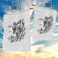 Funny Bigfoot Mountain Climber Garden Flag Outdoor Hiking Adventure