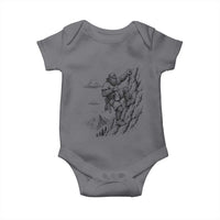 Funny Bigfoot Mountain Climber Baby Onesie Outdoor Hiking Adventure