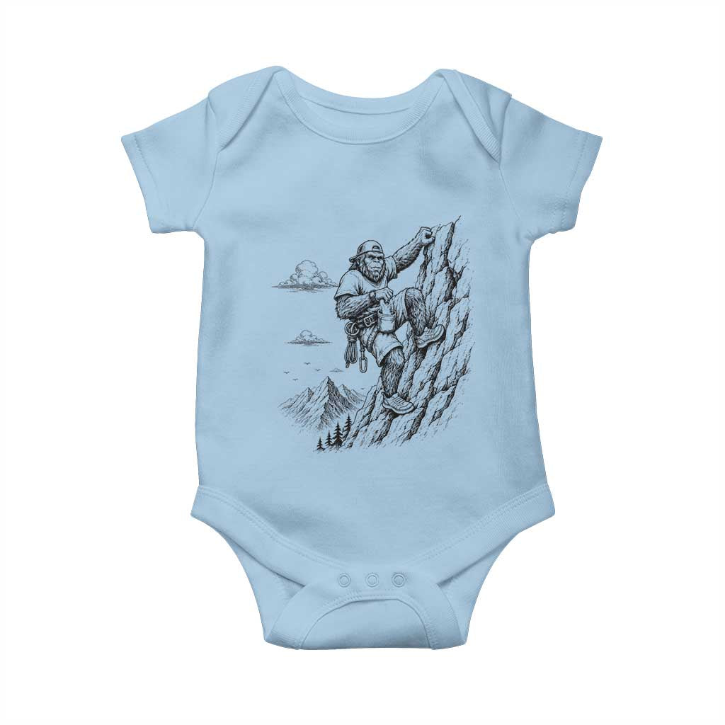 Funny Bigfoot Mountain Climber Baby Onesie Outdoor Hiking Adventure