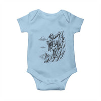 Funny Bigfoot Mountain Climber Baby Onesie Outdoor Hiking Adventure