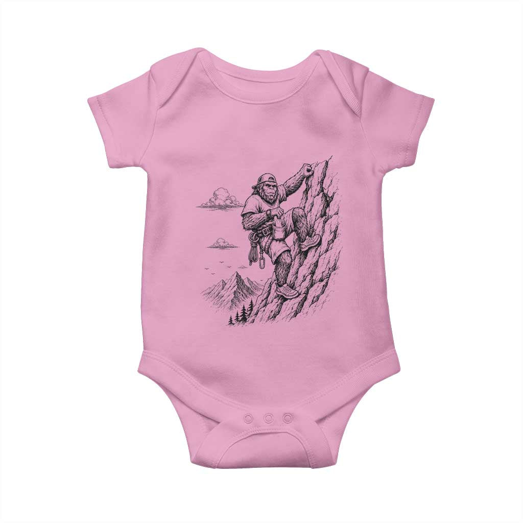 Funny Bigfoot Mountain Climber Baby Onesie Outdoor Hiking Adventure