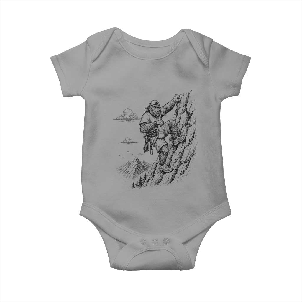 Funny Bigfoot Mountain Climber Baby Onesie Outdoor Hiking Adventure
