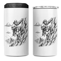 Funny Bigfoot Mountain Climber 4 in 1 Can Cooler Tumbler Outdoor Hiking Adventure
