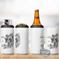 Funny Bigfoot Mountain Climber 4 in 1 Can Cooler Tumbler Outdoor Hiking Adventure
