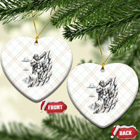 Funny Bigfoot Mountain Climber Ceramic Ornament Outdoor Hiking Adventure