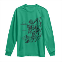 Funny Bigfoot Mountain Climber Long Sleeve Shirt Outdoor Hiking Adventure