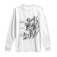 Funny Bigfoot Mountain Climber Long Sleeve Shirt Outdoor Hiking Adventure