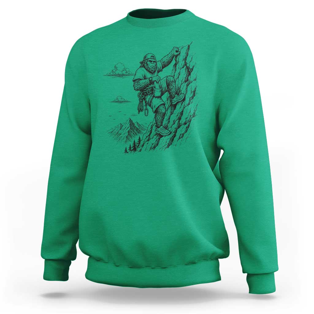 Funny Bigfoot Mountain Climber Sweatshirt Outdoor Hiking Adventure
