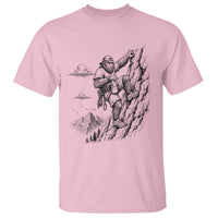 Funny Bigfoot Mountain Climber T Shirt Outdoor Hiking Adventure