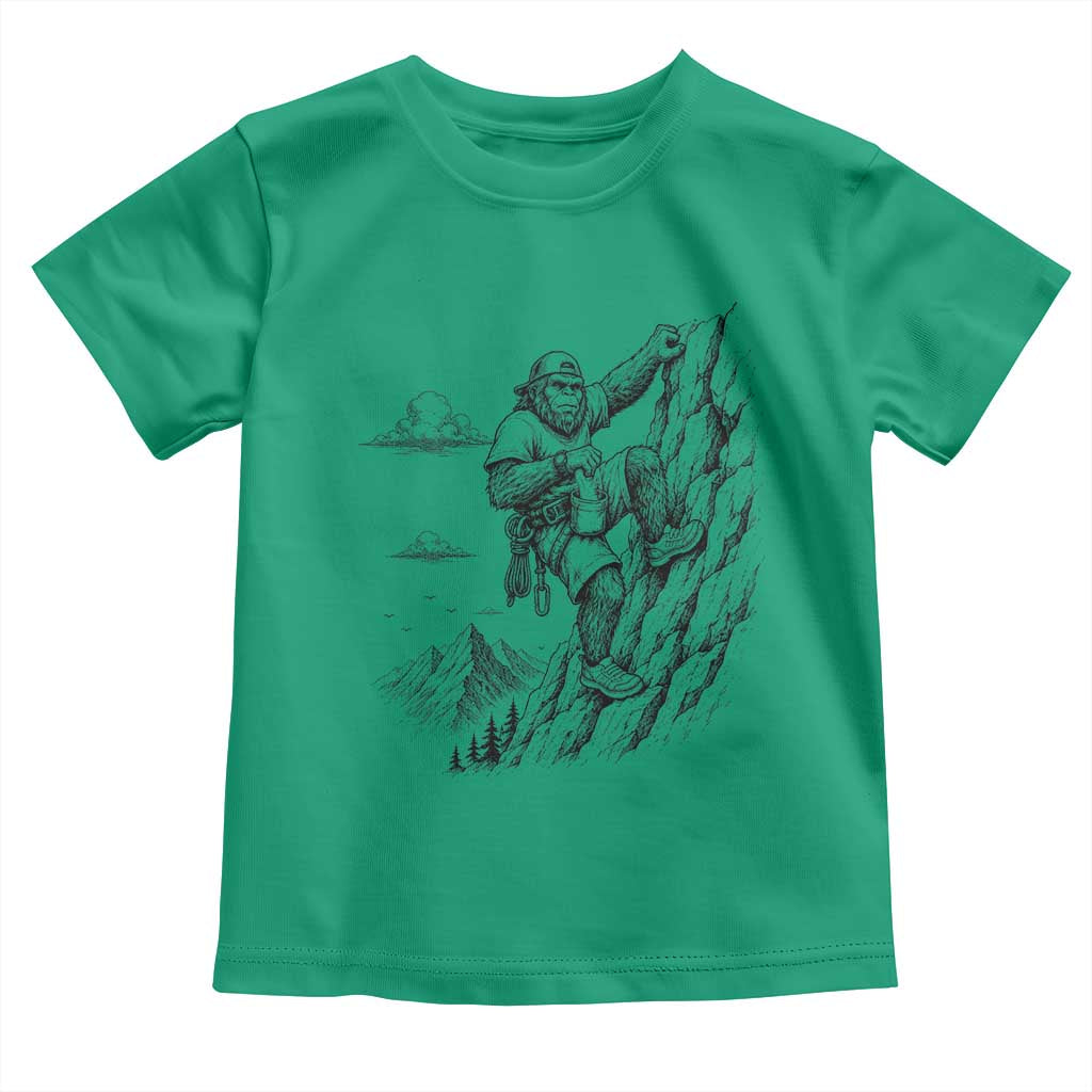 Funny Bigfoot Mountain Climber Toddler T Shirt Outdoor Hiking Adventure