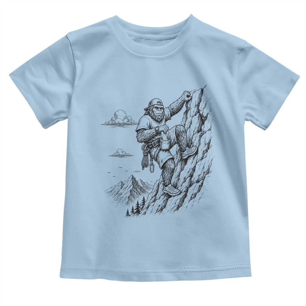 Funny Bigfoot Mountain Climber Toddler T Shirt Outdoor Hiking Adventure