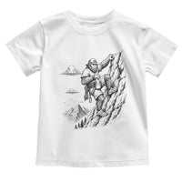 Funny Bigfoot Mountain Climber Toddler T Shirt Outdoor Hiking Adventure