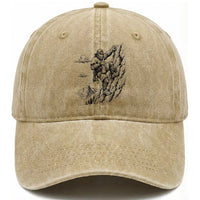 Funny Bigfoot Mountain Climber Washed Cotton Baseball Cap Outdoor Hiking Adventure