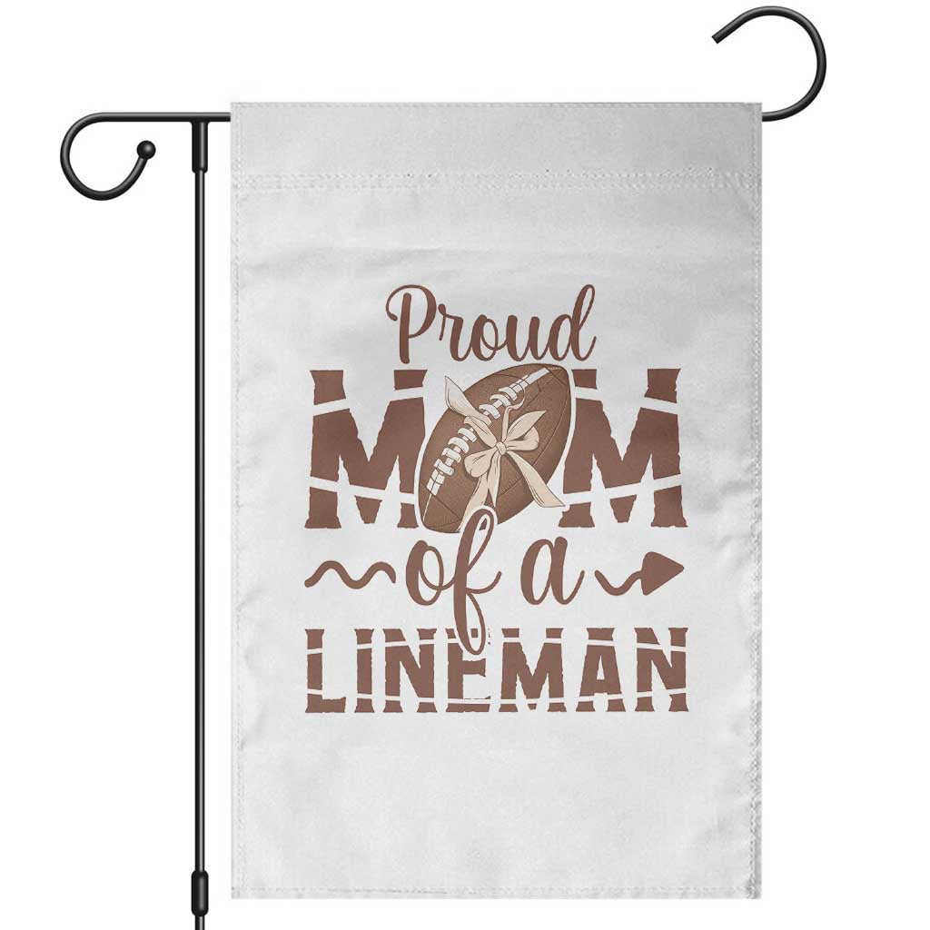Football Mom Gift Garden Flag Proud Mom Of A Lineman - Wonder Print Shop