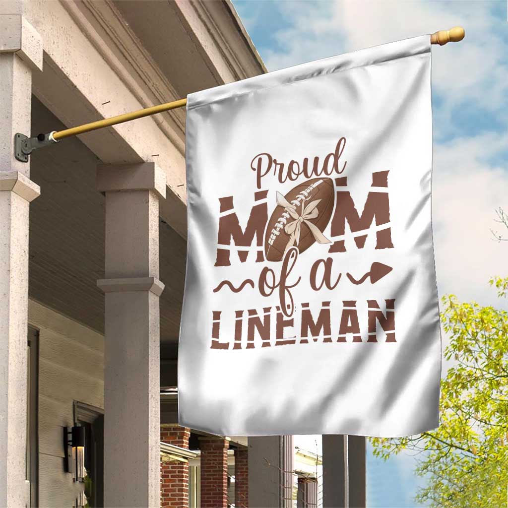 Football Mom Gift Garden Flag Proud Mom Of A Lineman - Wonder Print Shop