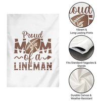 Football Mom Gift Garden Flag Proud Mom Of A Lineman - Wonder Print Shop