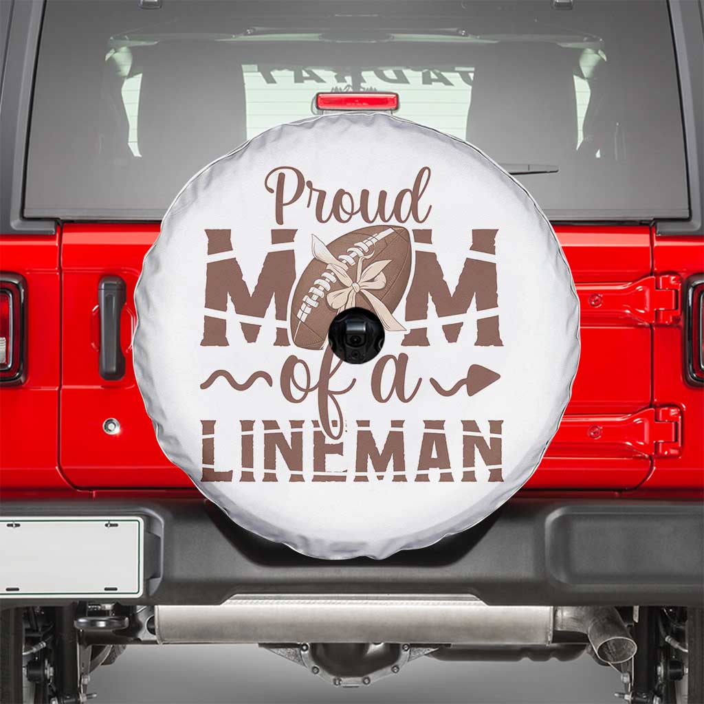 Football Mom Gift Spare Tire Cover Proud Mom Of A Lineman - Wonder Print Shop