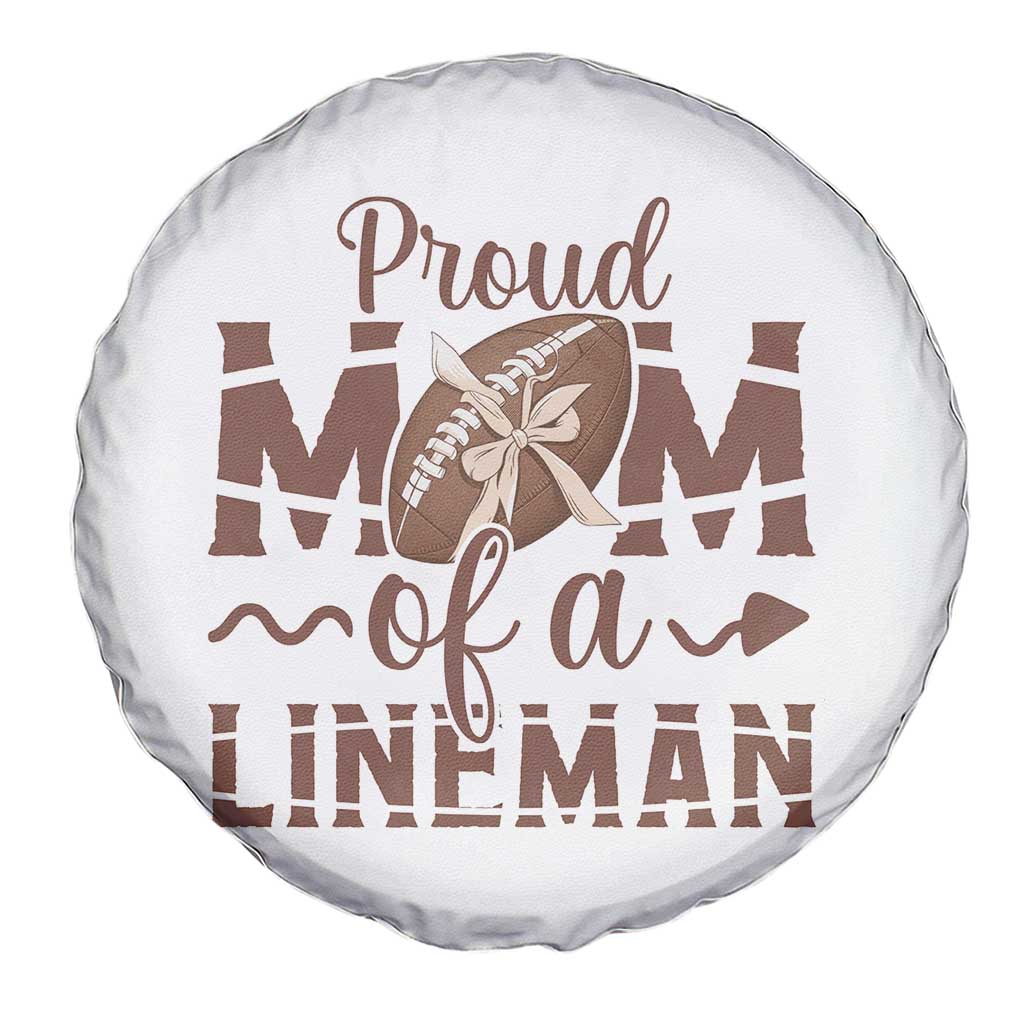 Football Mom Gift Spare Tire Cover Proud Mom Of A Lineman - Wonder Print Shop