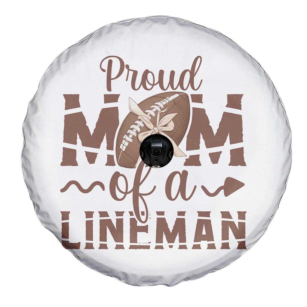 Football Mom Gift Spare Tire Cover Proud Mom Of A Lineman - Wonder Print Shop